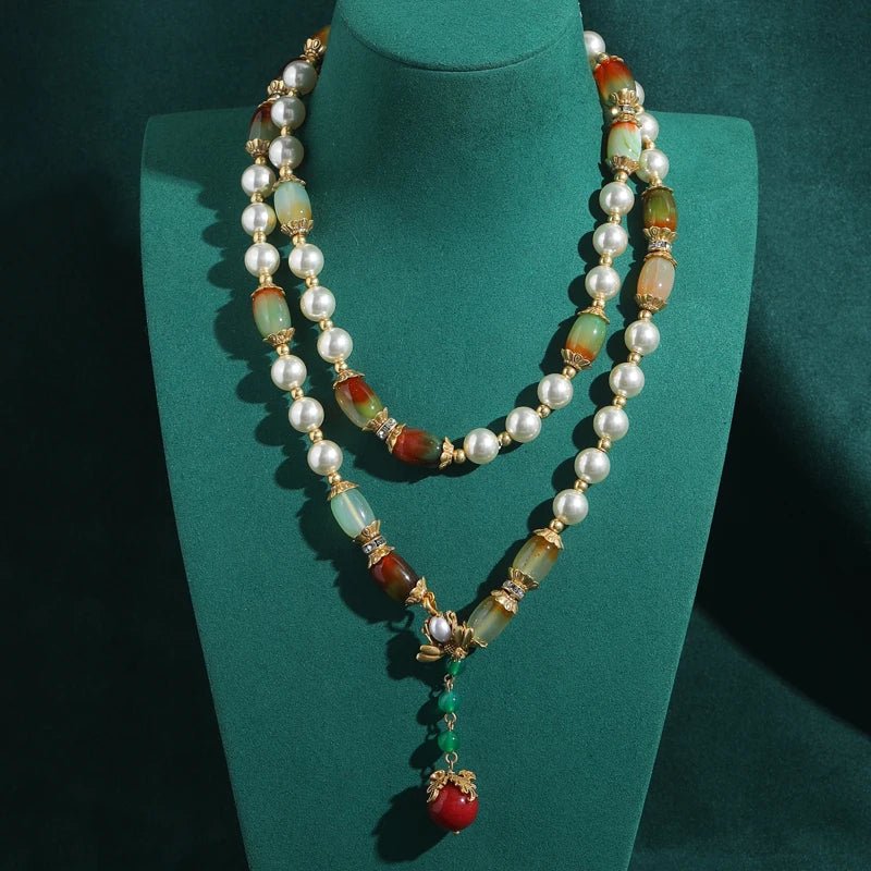 Dynasty Pearl Jade Necklace - Voisson