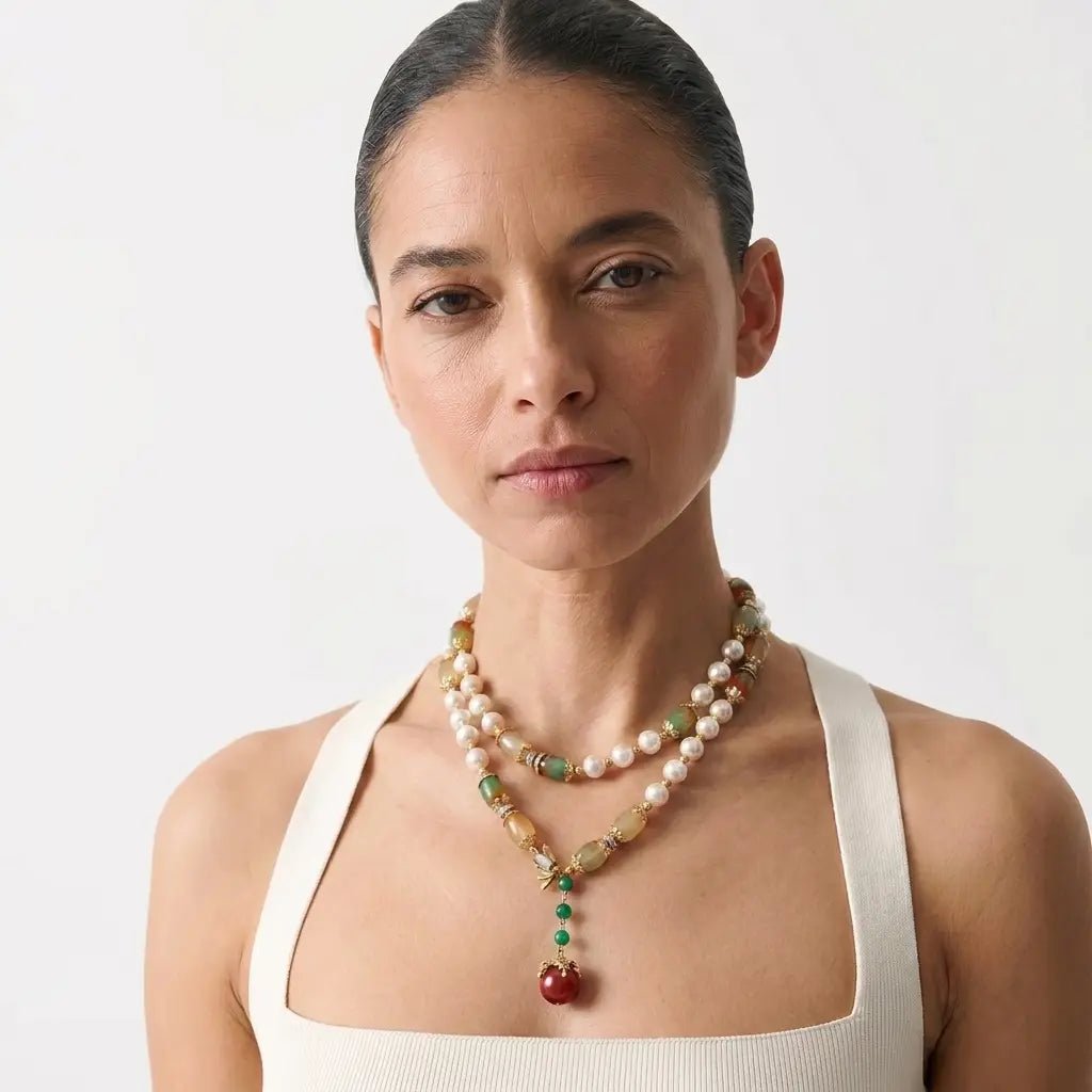 Dynasty Pearl Jade Necklace - Voisson
