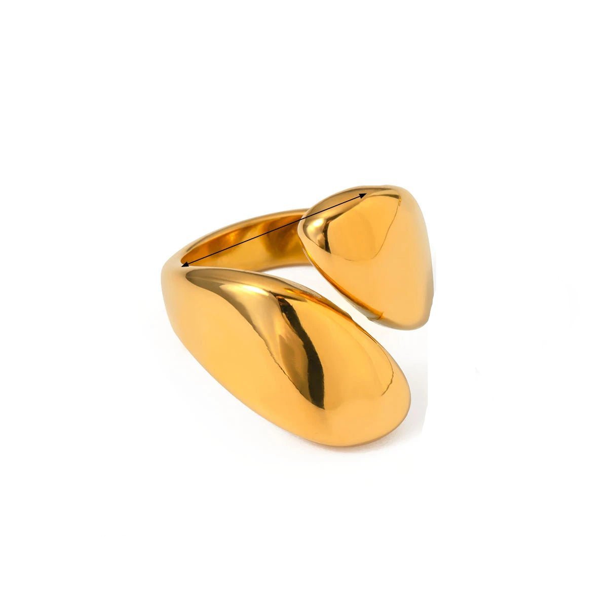 EchoEdge SS Asymmetrical Open Ring - Voisson