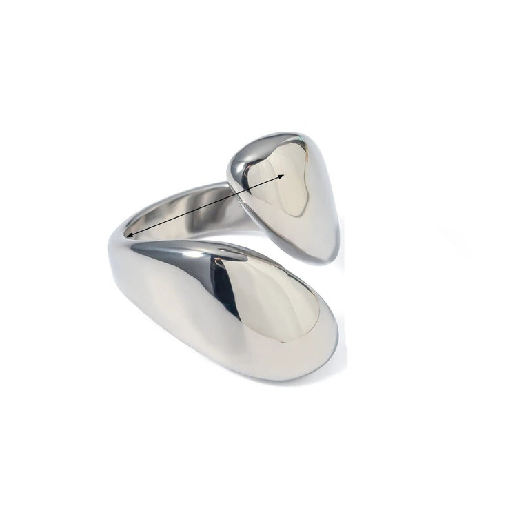 EchoEdge SS Asymmetrical Open Ring - Voisson