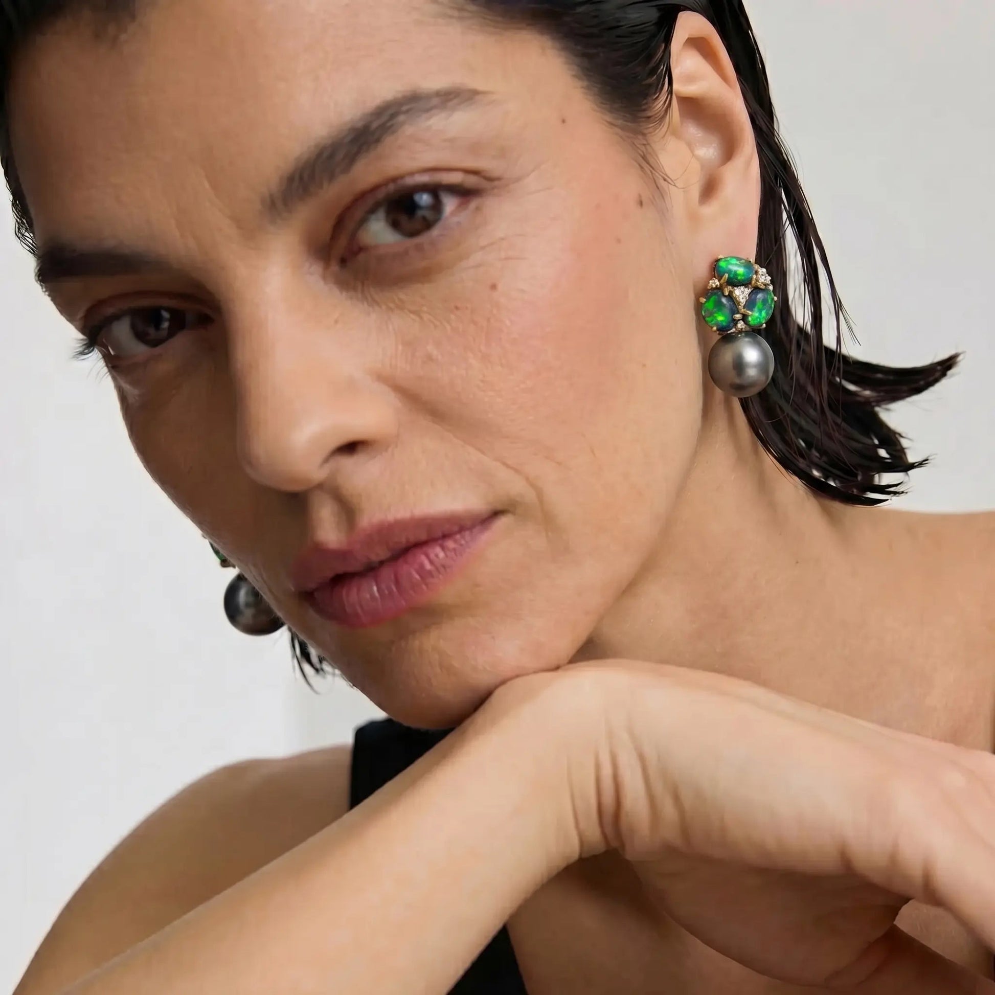 Eclipse Pearl Drop Earrings - Voisson