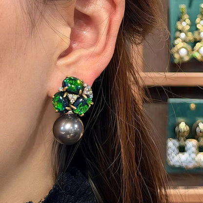 Eclipse Pearl Drop Earrings - Voisson