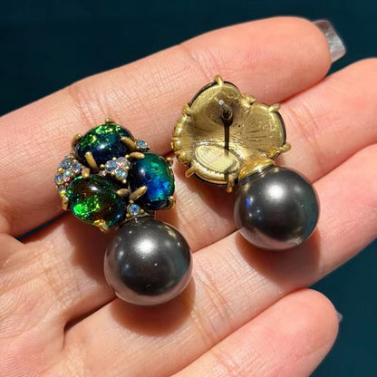 Eclipse Pearl Drop Earrings - Voisson