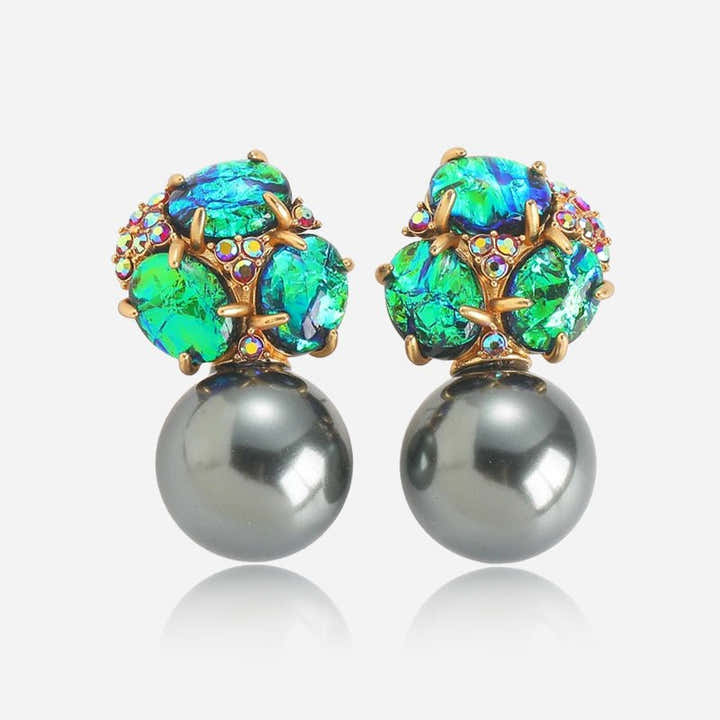 Eclipse Pearl Drop Earrings - Voisson