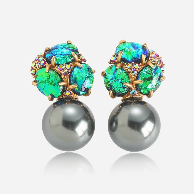 Eclipse Pearl Drop Earrings - Voisson