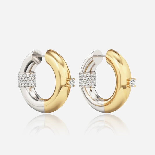 Eclipse Two-Tone Hoops - Voisson