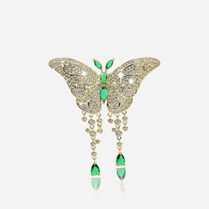 Emerald Butterfly Brooch - Voisson