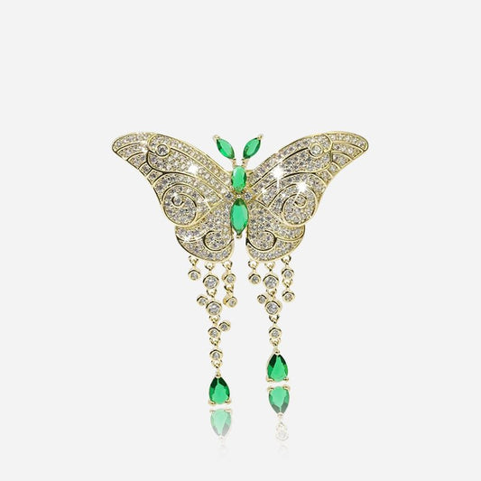 Emerald Butterfly Brooch - Voisson