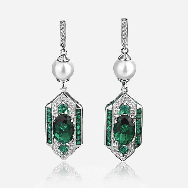 Emerald Heirloom Statement Earrings - Voisson