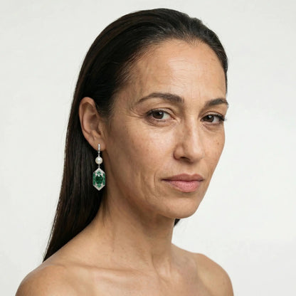 Emerald Heirloom Statement Earrings - Voisson