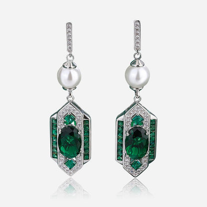 Emerald Heirloom Statement Earrings - Voisson