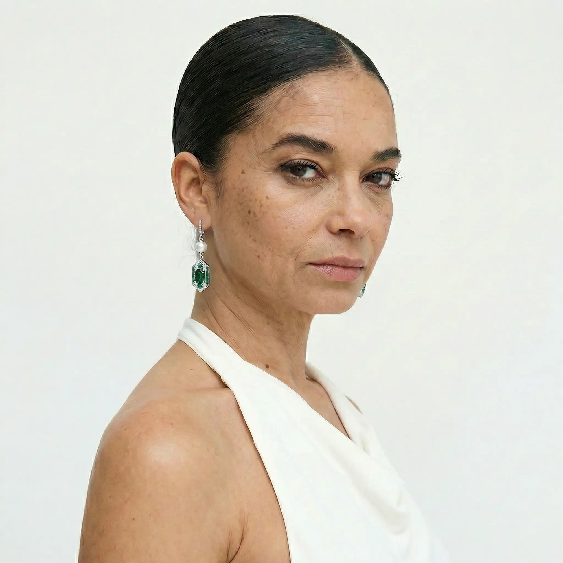 Emerald Heirloom Statement Earrings - Voisson