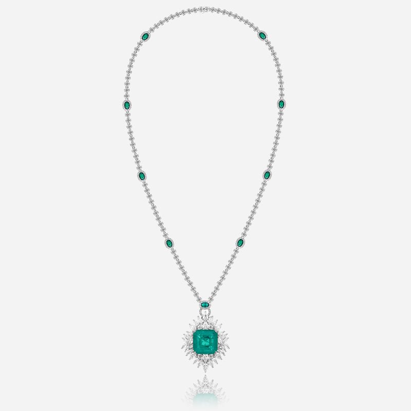 Emerald Heirloom Statement Necklace - Voisson