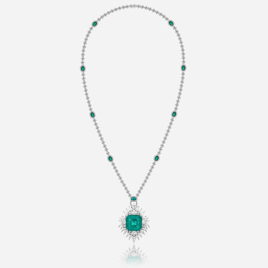 Emerald Heirloom Statement Necklace - Voisson