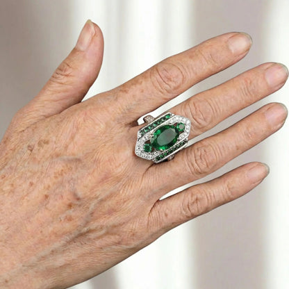 Emerald Heirloom Statement Ring - Voisson