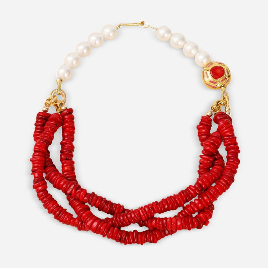 Empress Coral Strand Necklace - Voisson