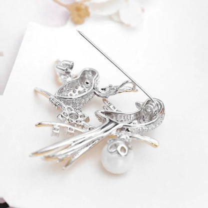 Enchanted Lovebirds Brooch - Voisson