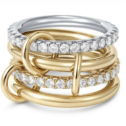 Eterna Stack Crystal Ring - Voisson