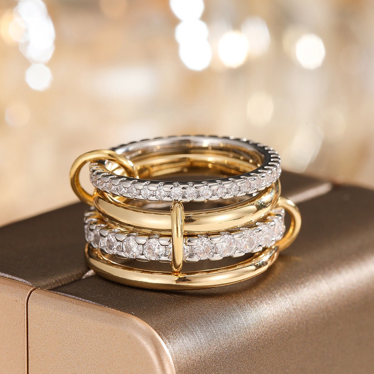 Eterna Stack Crystal Ring - Voisson