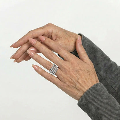 Eterna Stack Crystal Ring - Voisson