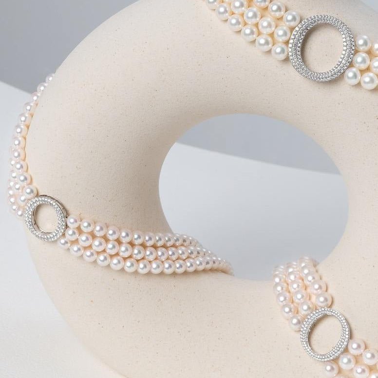 Eternal Halo Pearl Necklace - Voisson