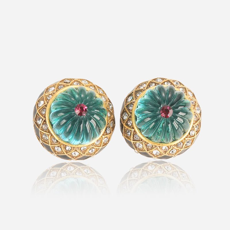 Filigree Bloom Dome Earrings - Voisson