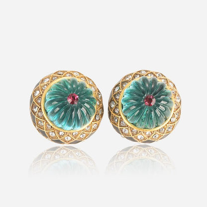 Filigree Bloom Dome Earrings - Voisson