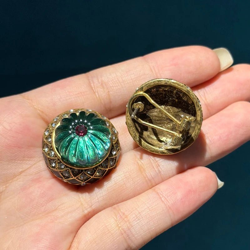 Filigree Bloom Dome Earrings - Voisson