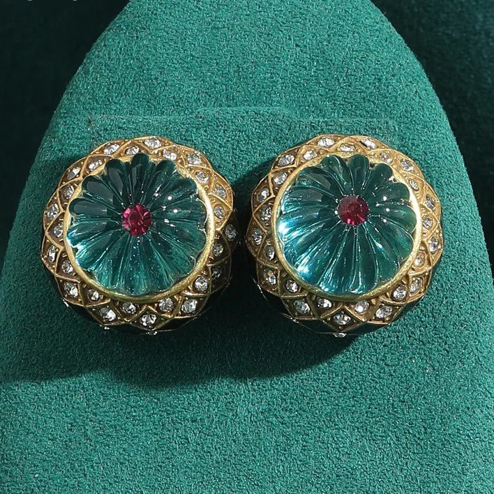 Filigree Bloom Dome Earrings - Voisson