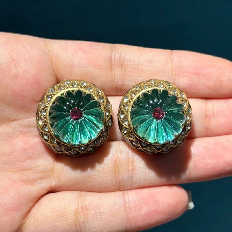 Filigree Bloom Dome Earrings - Voisson