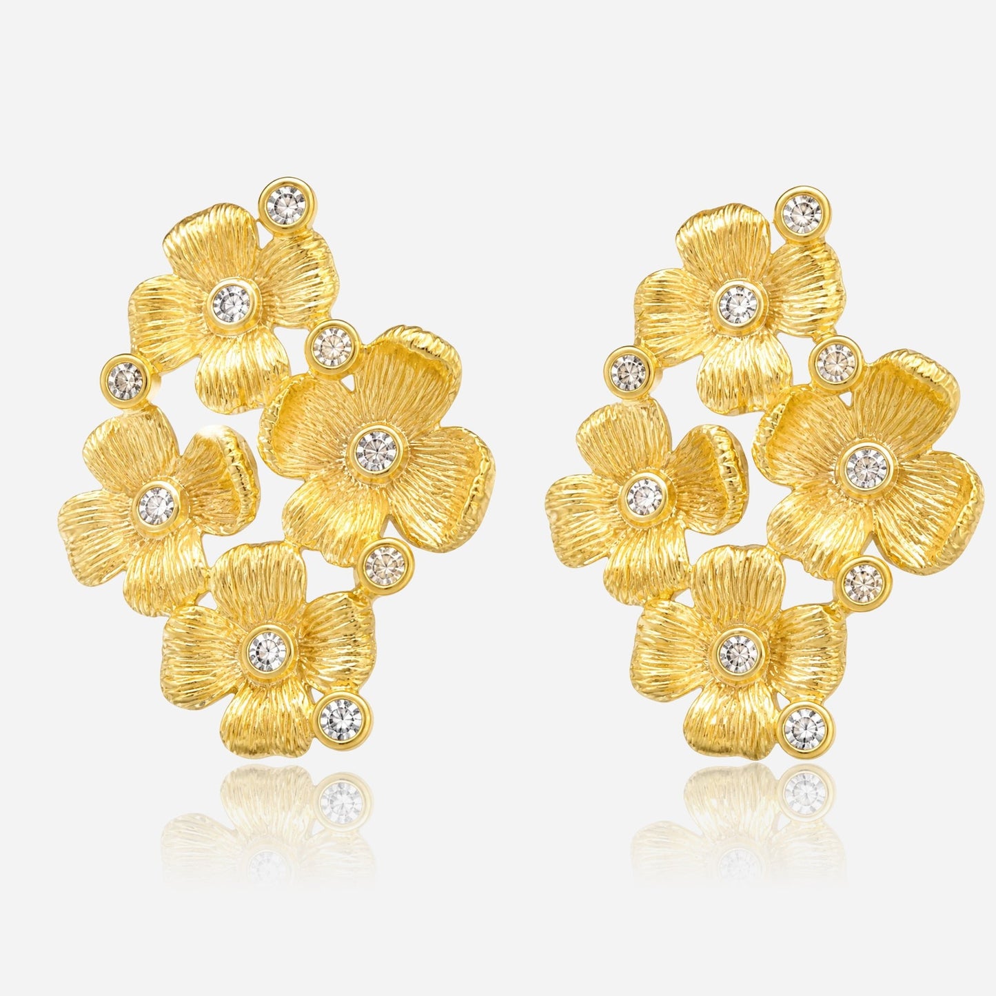 Floral Cluster Stud Earrings - Voisson