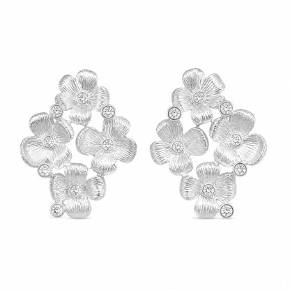 Floral Cluster Stud Earrings - Voisson