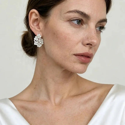 Floral Cluster Stud Earrings - Voisson