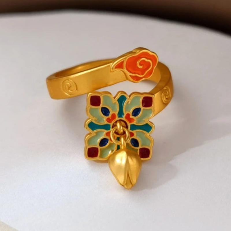 FloraLoop Enamel Open Ring - Voisson