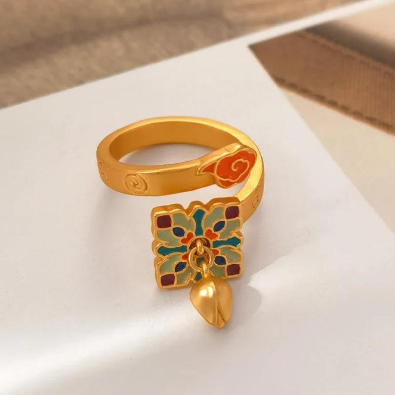 FloraLoop Enamel Open Ring - Voisson