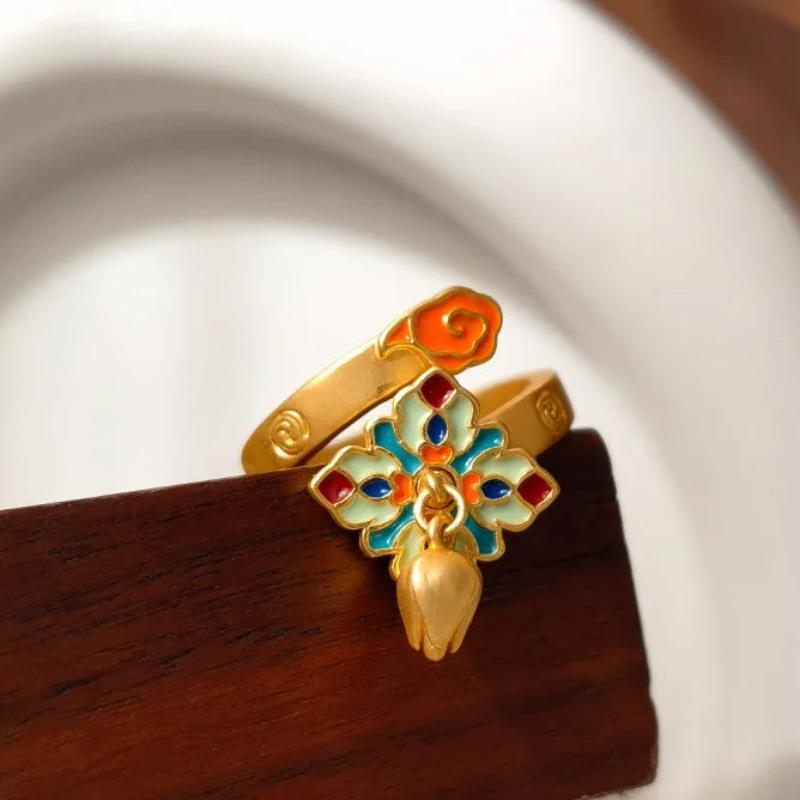 FloraLoop Enamel Open Ring - Voisson