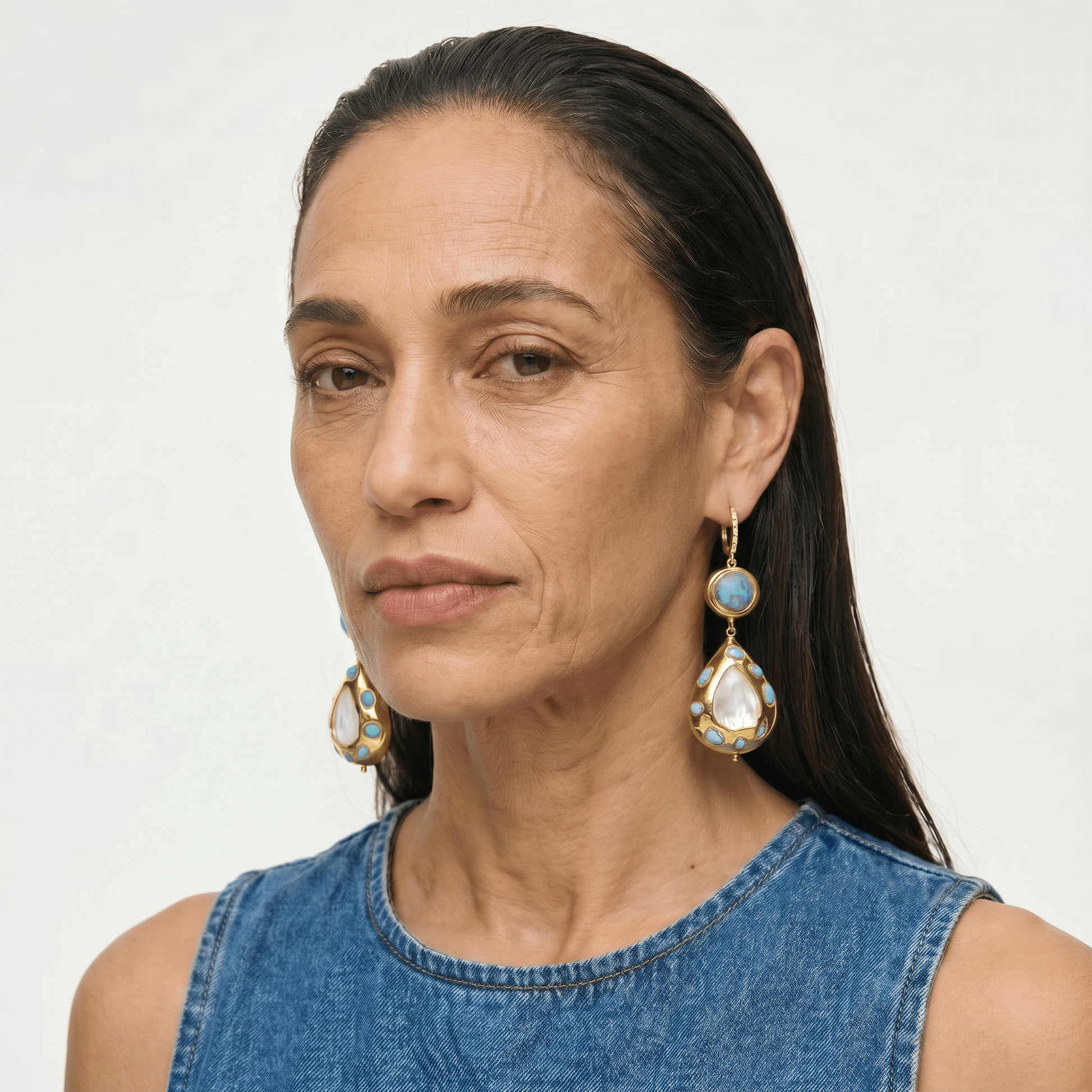 FluxFlicker Blue Teardrop Earrings - Voisson