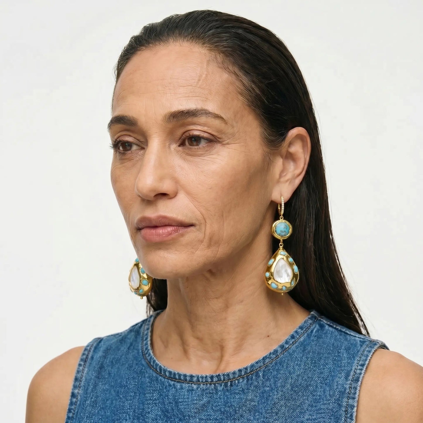FluxFlicker Blue Teardrop Earrings - Voisson