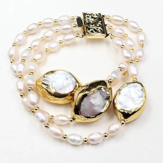 FluxFlicker Multi Link Pearl Bracelet - Voisson