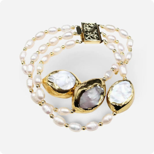 FluxFlicker Multi Link Pearl Bracelet - Voisson