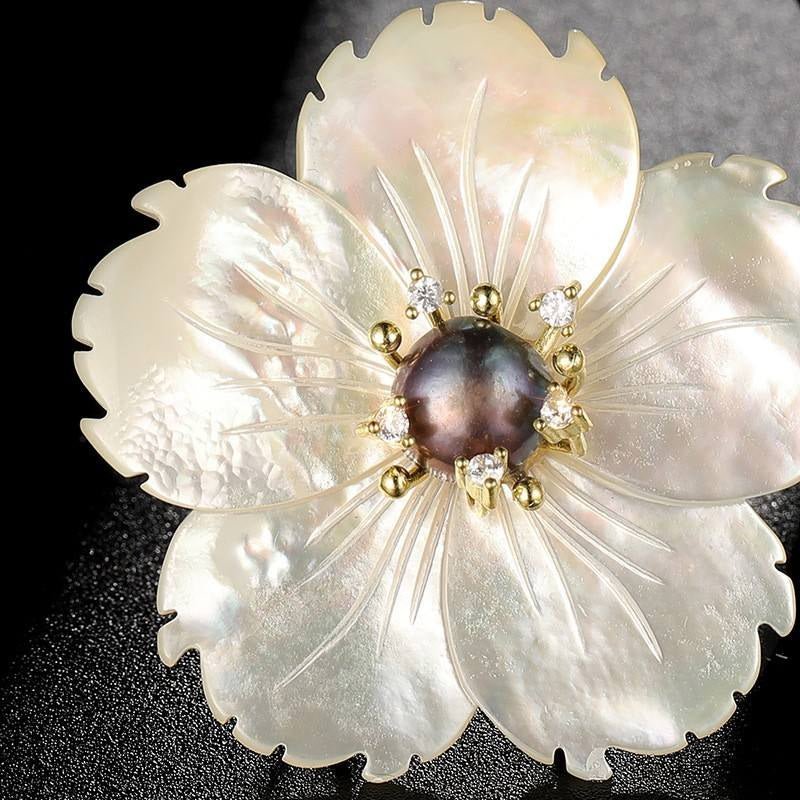 Frosted Blossom Brooch - Voisson