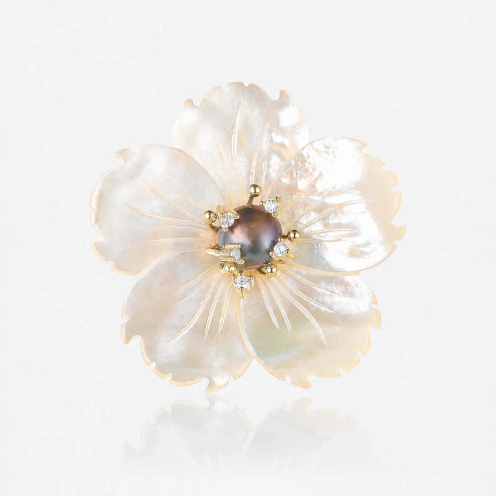 Frosted Blossom Brooch - Voisson
