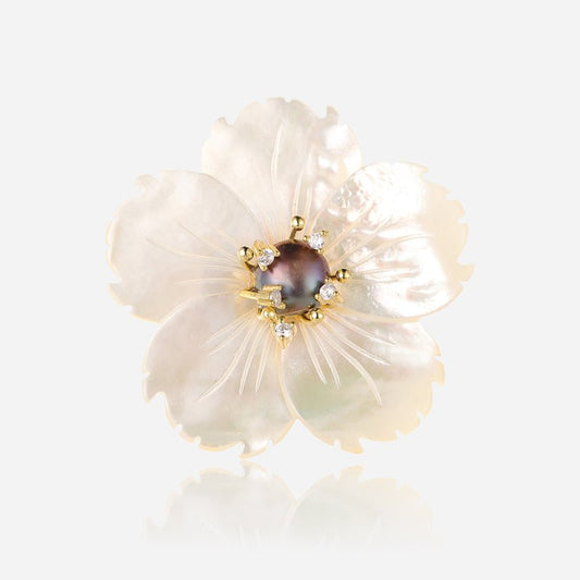 Frosted Blossom Brooch - Voisson