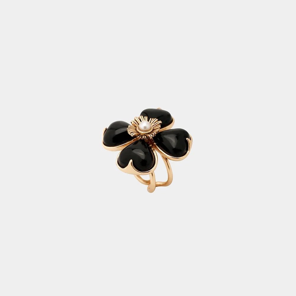 GardenGrace Natural Stone Vintage Open Ring - Voisson