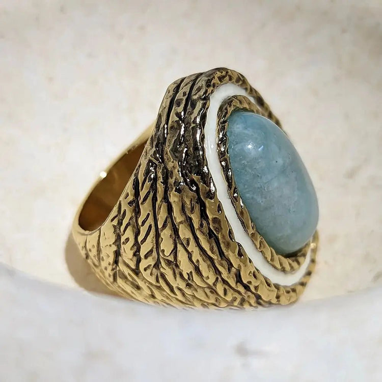 GeoGem Vintage Turquoise Ring - Voisson