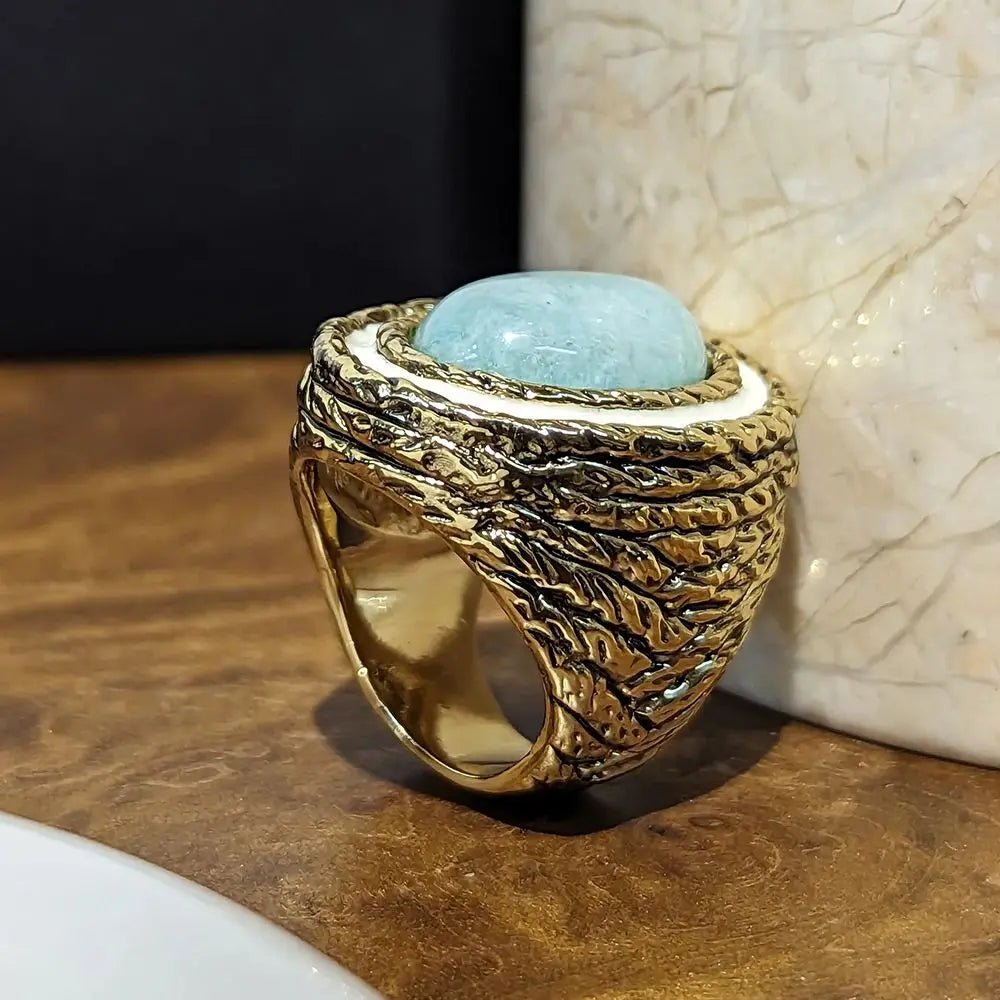 GeoGem Vintage Turquoise Ring - Voisson