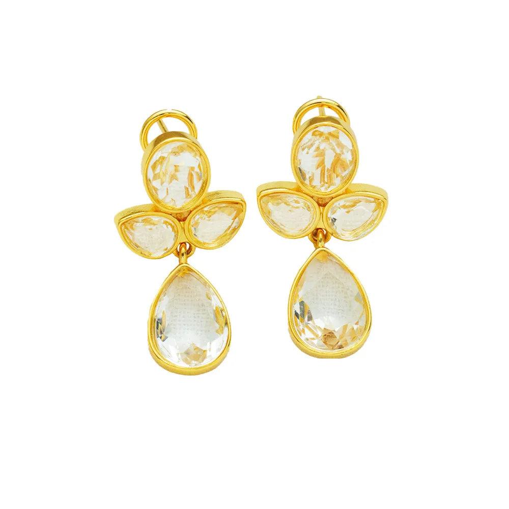 Georgiana’s Glimmer Crystal Stud Earrings - Voisson