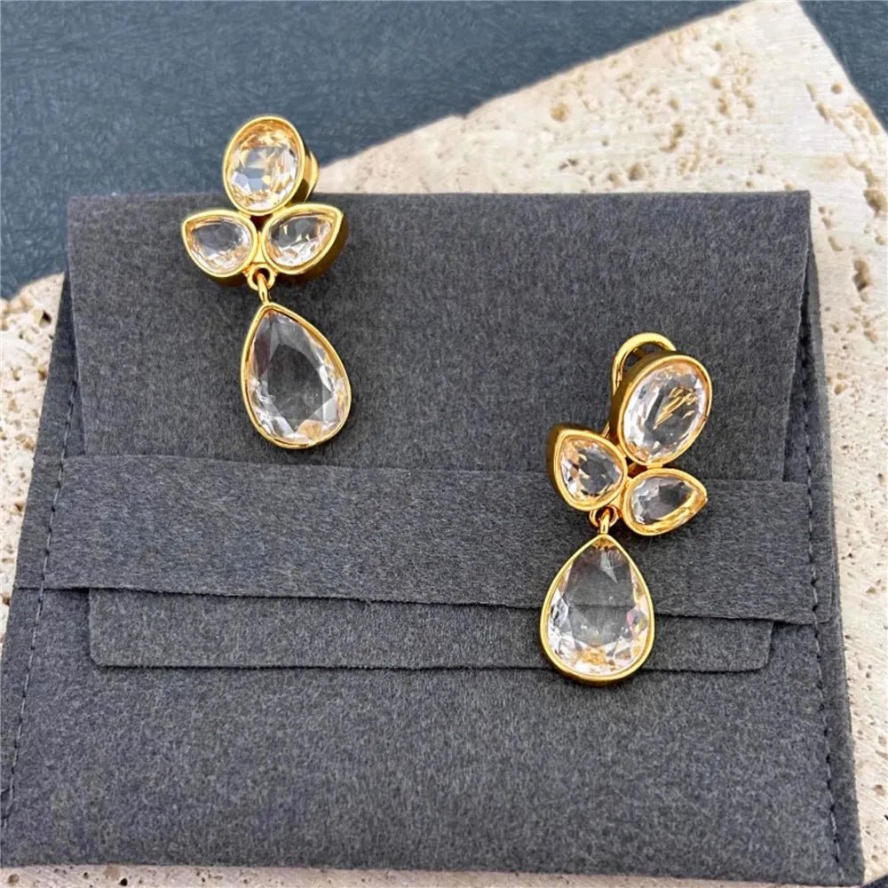 Georgiana’s Glimmer Crystal Stud Earrings - Voisson