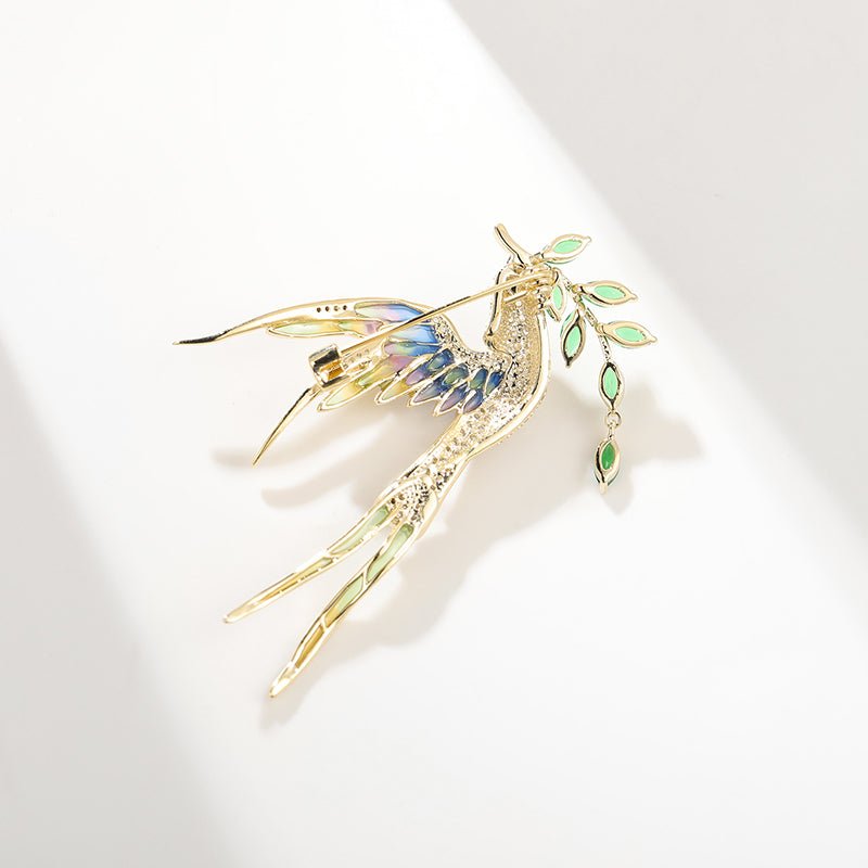 Gilded Swallow Brooch - Voisson