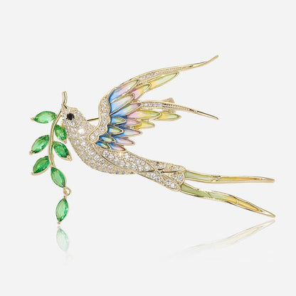 Gilded Swallow Brooch - Voisson